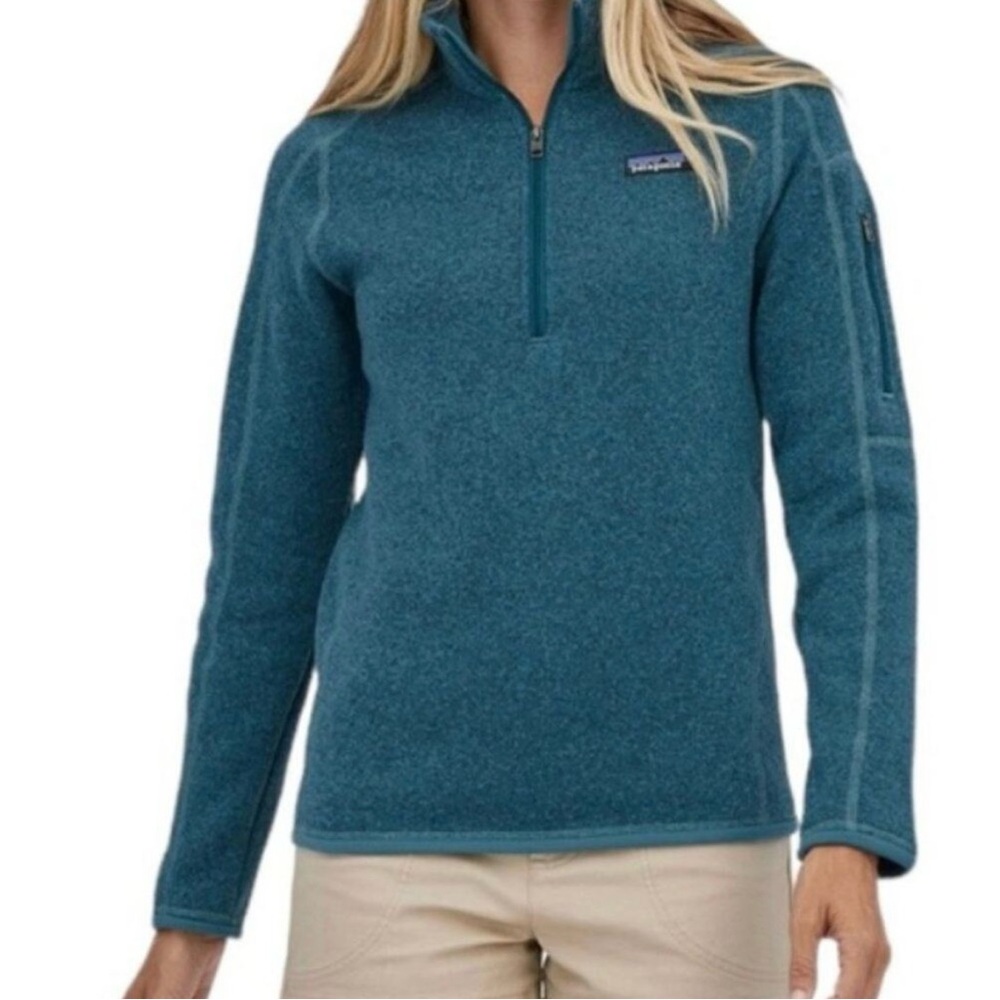 Patagonia Teal Quarter-Zip Fleece Jacket